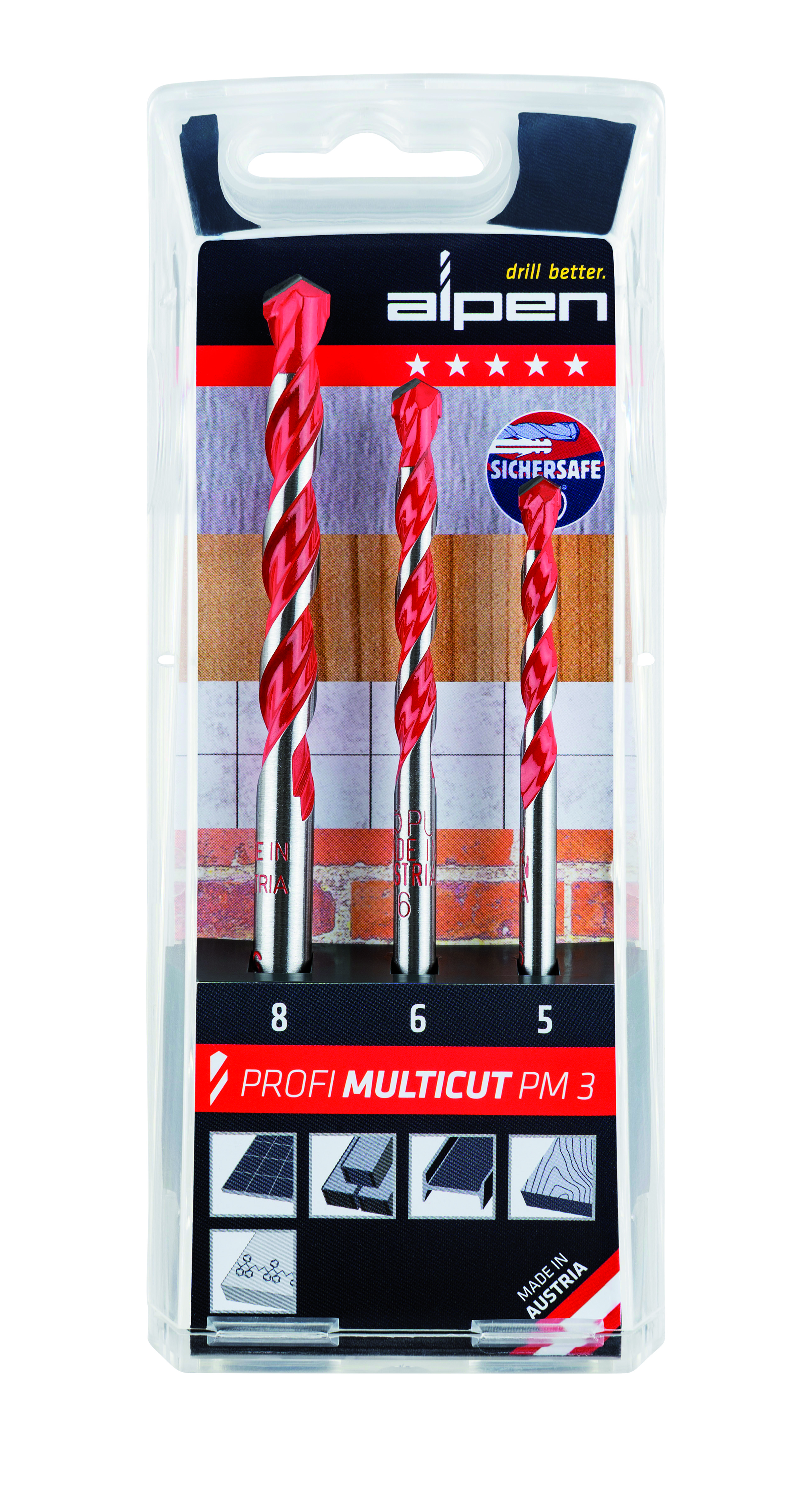 0000100703100 Profi Multicut PM 3-Ø 5/6/8 mm-Cassette 3-delig