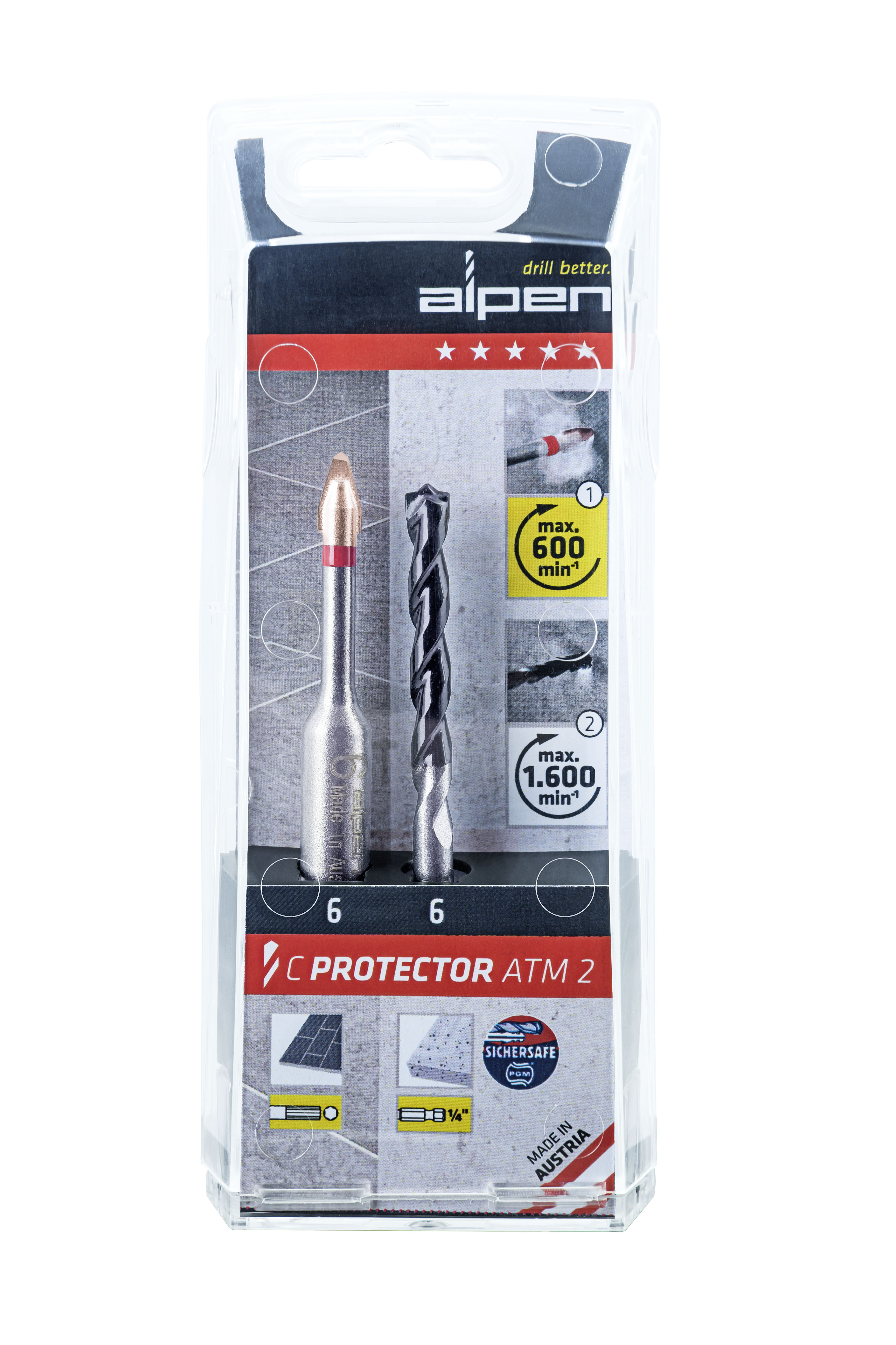 0000303052100 C PROTECTOR ATM 2 / Profi Beton-Set-Ø 5/5 mm -Cassette 2-delig