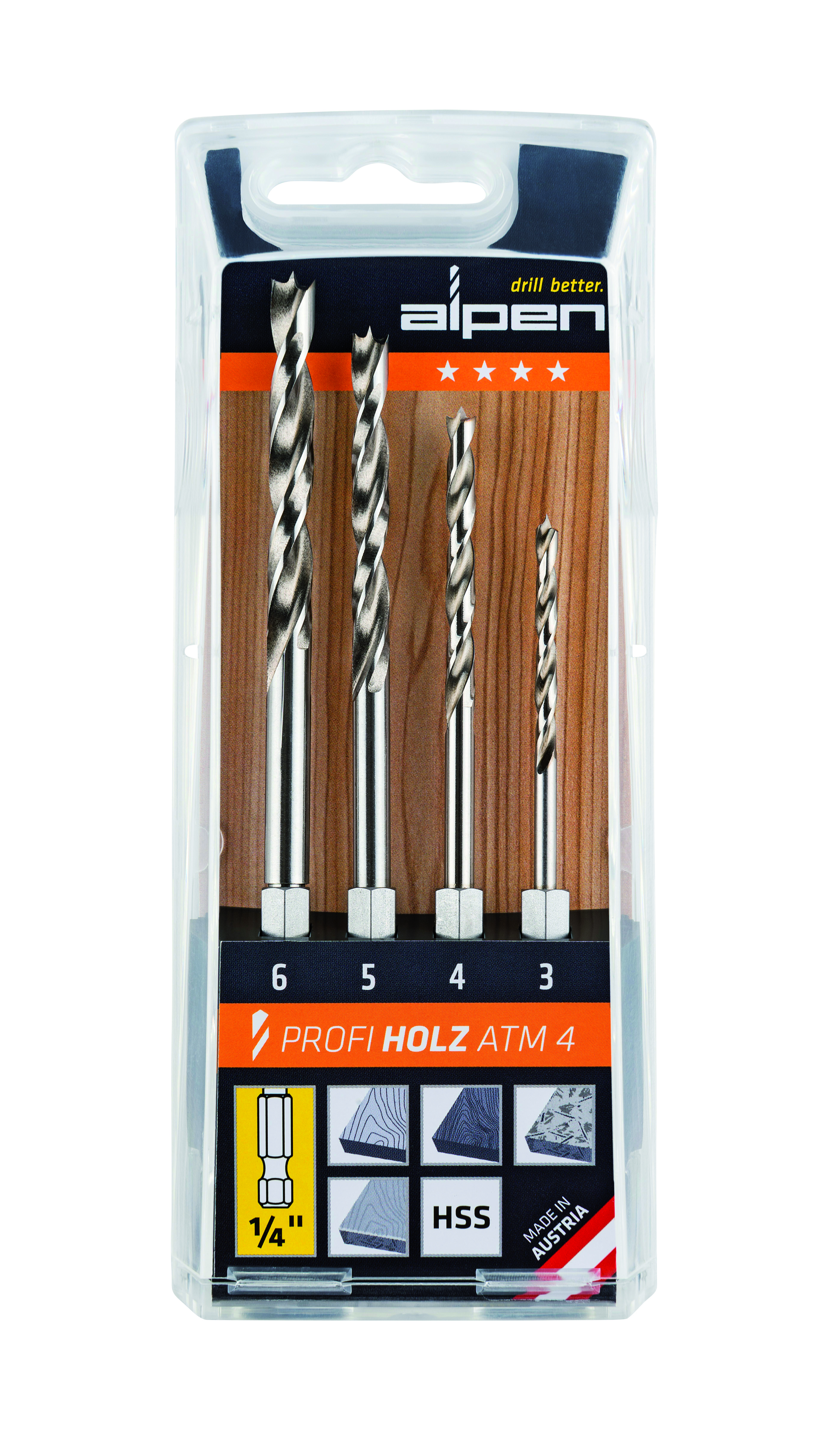 0000603002100 Cassette Profi Hout 6K-4-delig