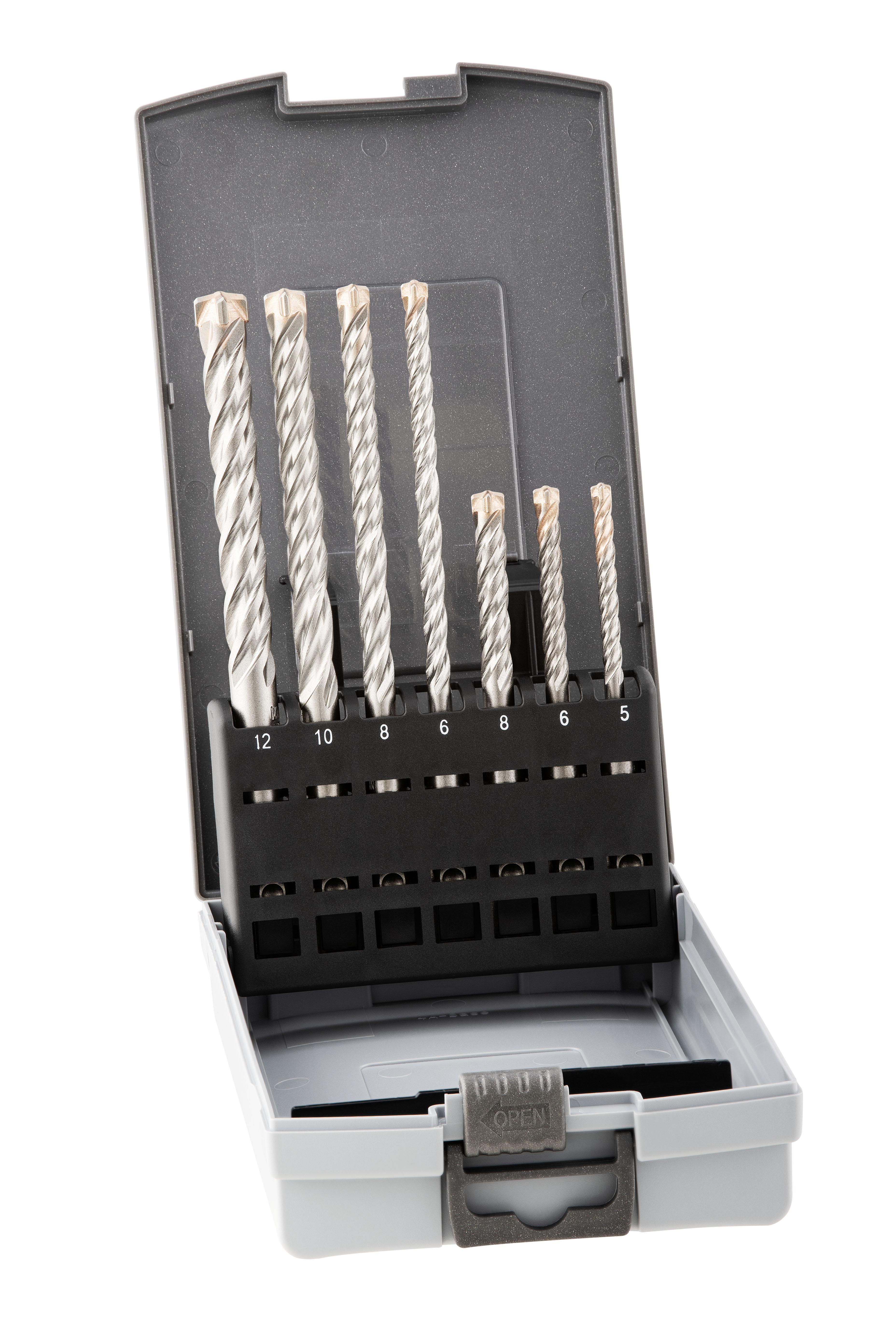 0080501007100 Hamerborenset SDS-plus Force X – Ø 5,0-12,0 mm – 7-delig – Cassette