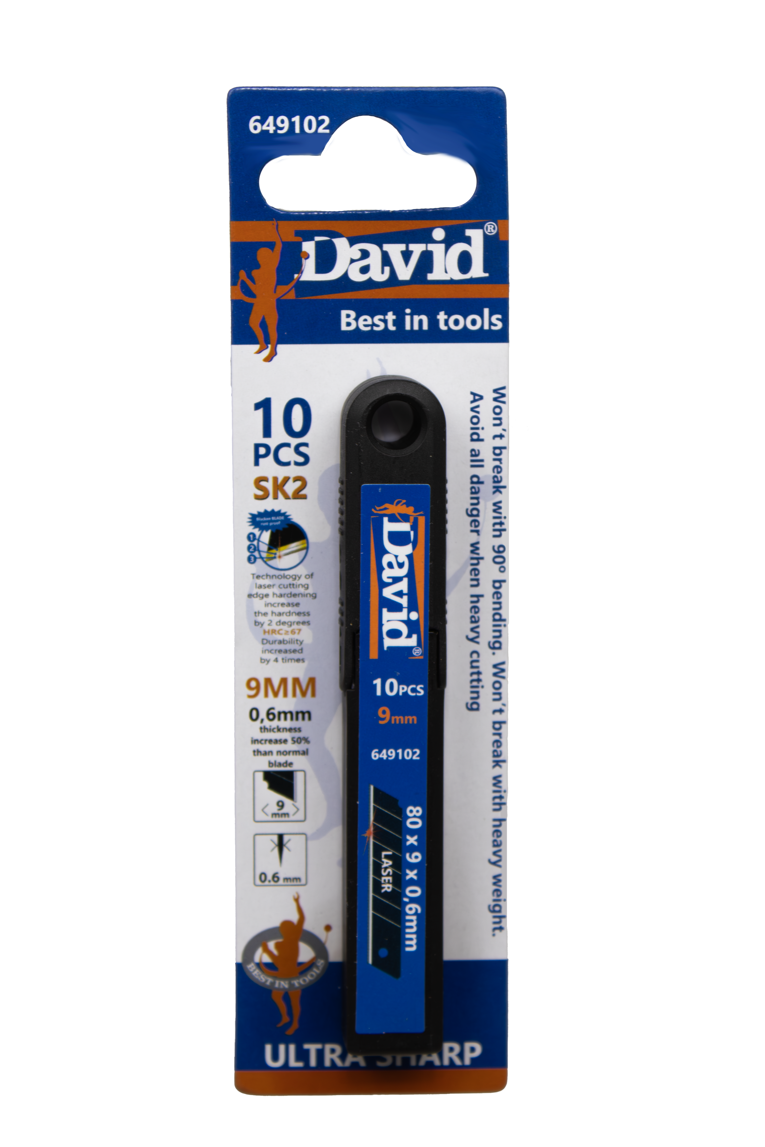 649102 DAVID reservemes 9 mm SK2 (10 St)