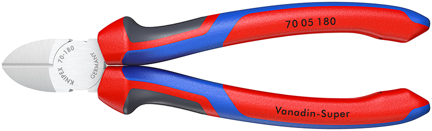 7005180 Zijsnijtang met meer-componenten grepen verchroomd 180 mm