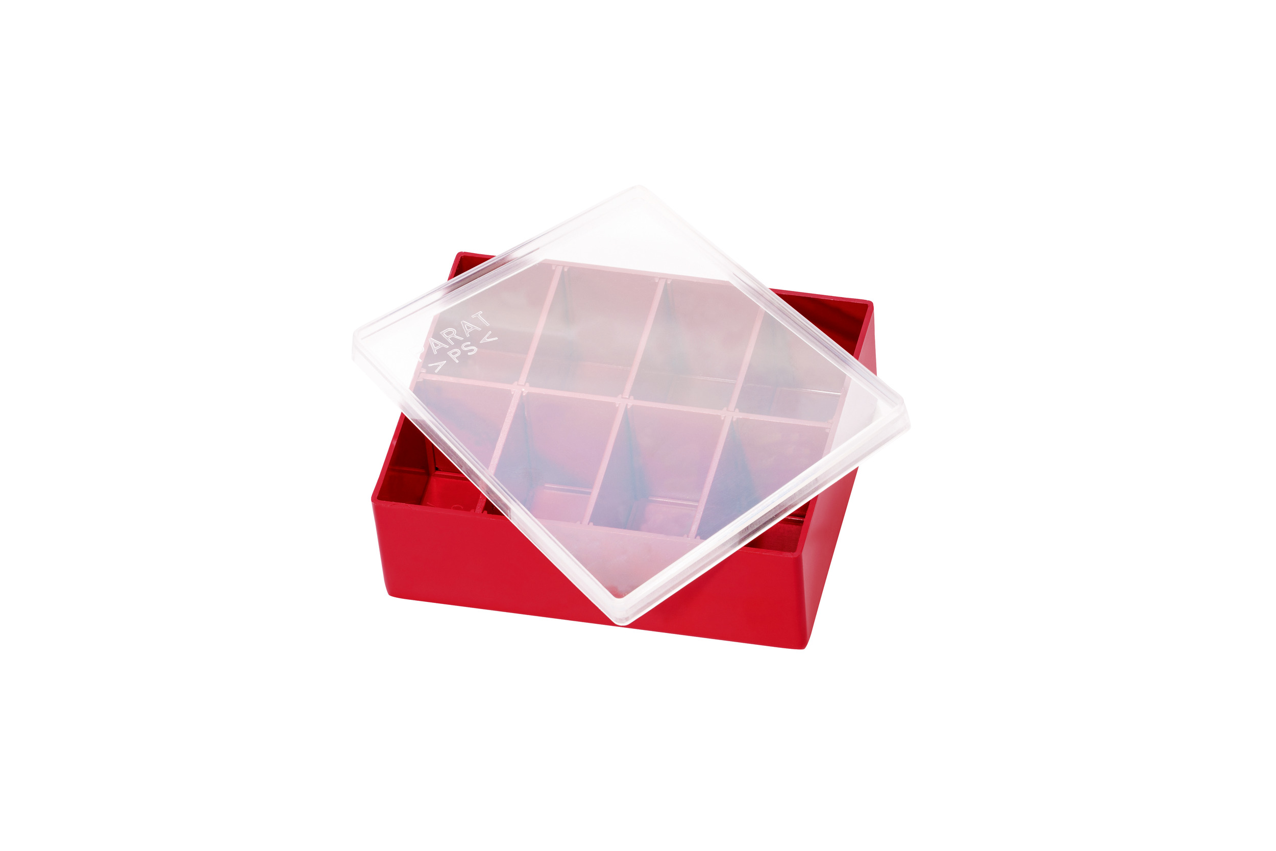 900021166 Inzetbakje – met deksel – 118x44x97 mm – rood