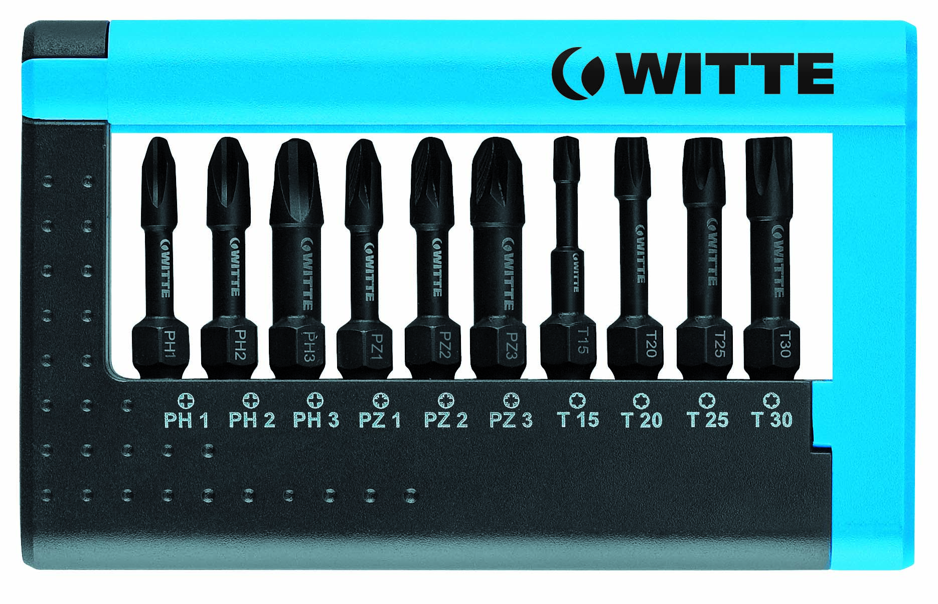 28478 Schroefbitset 1/4" Combit-box – MAXX Impact – Phillips, Pozidriv, Torx – 10-delig – SB-kaart