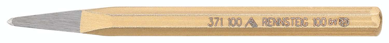 3711001 Tegelbeitel spits 100 mm, 8-kant 8 mm, gelakt