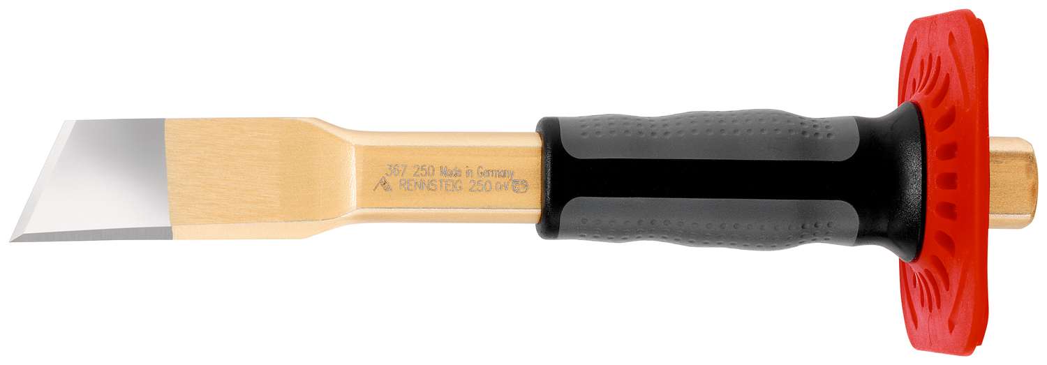 3672501 Elektriciens-sleufbeitel met handbescherming 33 x 250 mm, gelakt