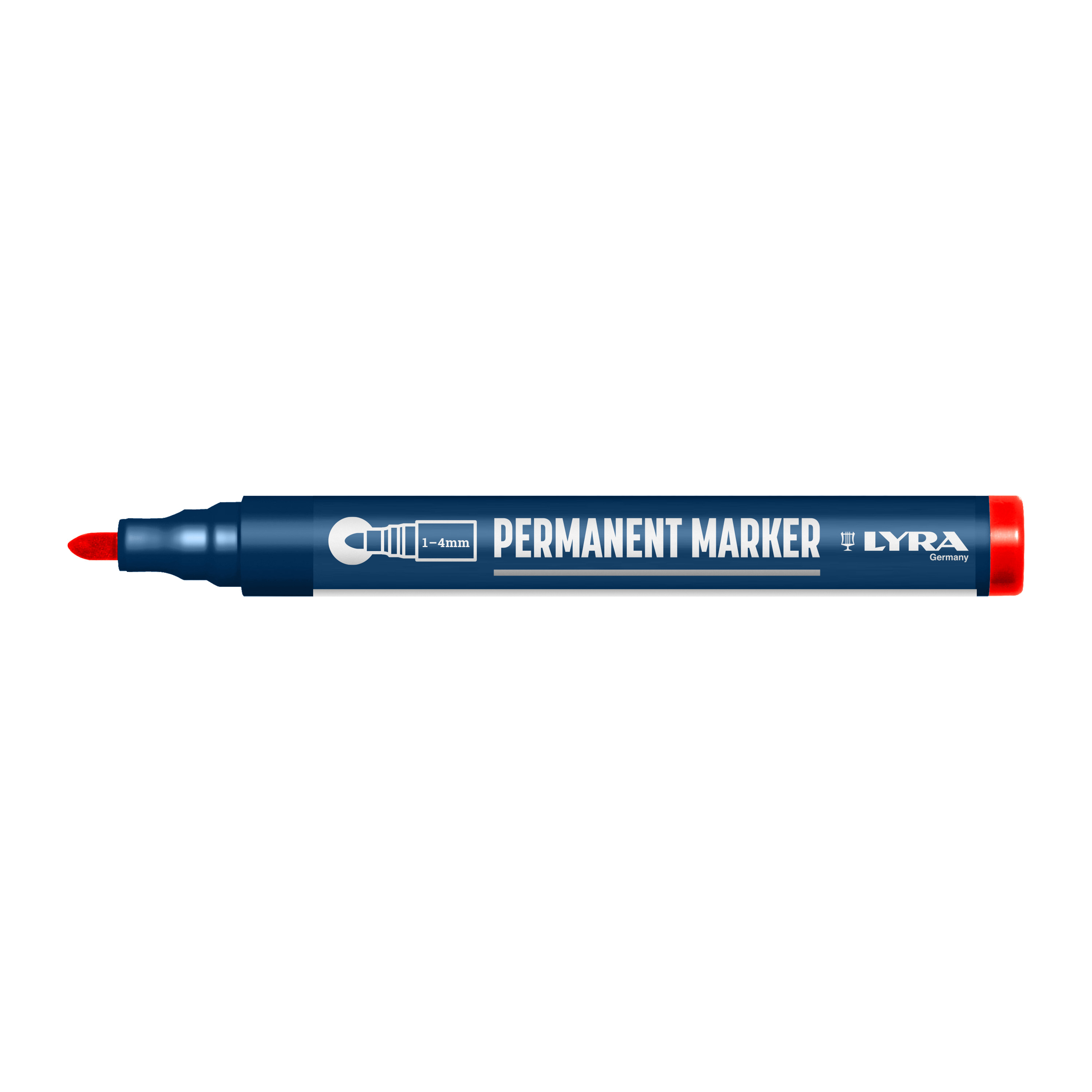 4020017 Merkstift permanent, punt 1-4 mm Rood
