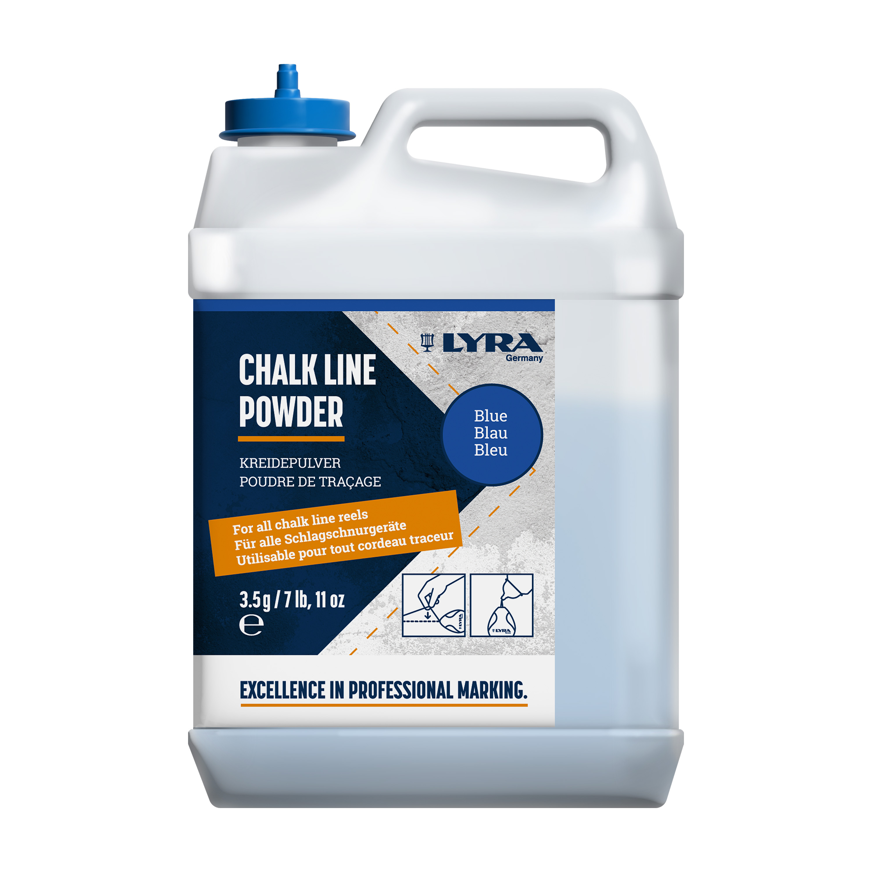 4100051 Slaglijnpoeder 3500 gr. Blauw