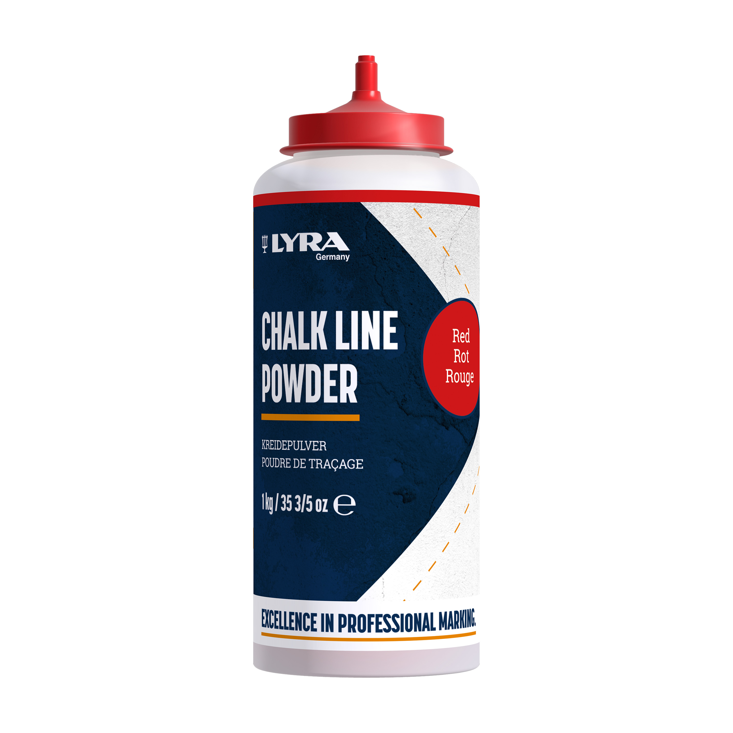 4110017 Slaglijnpoeder 1000 gr. Rood