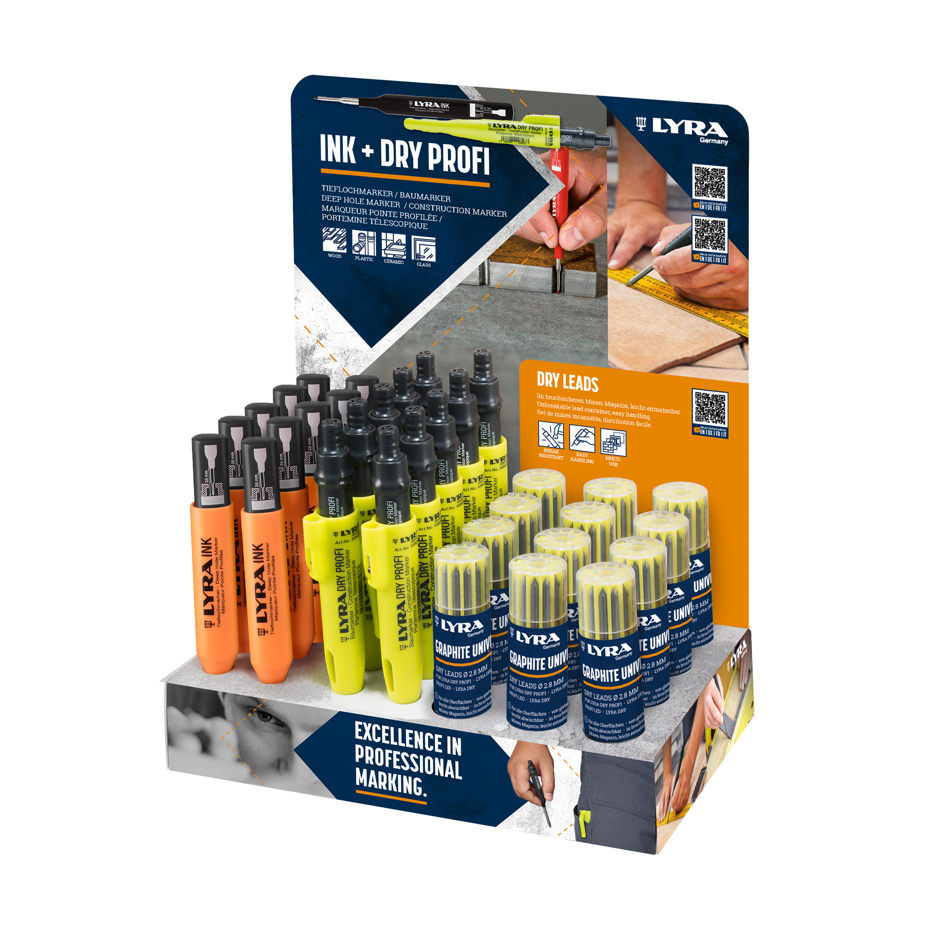 4497202 Display LYRA INK, / Lyra Dry Prof +stift