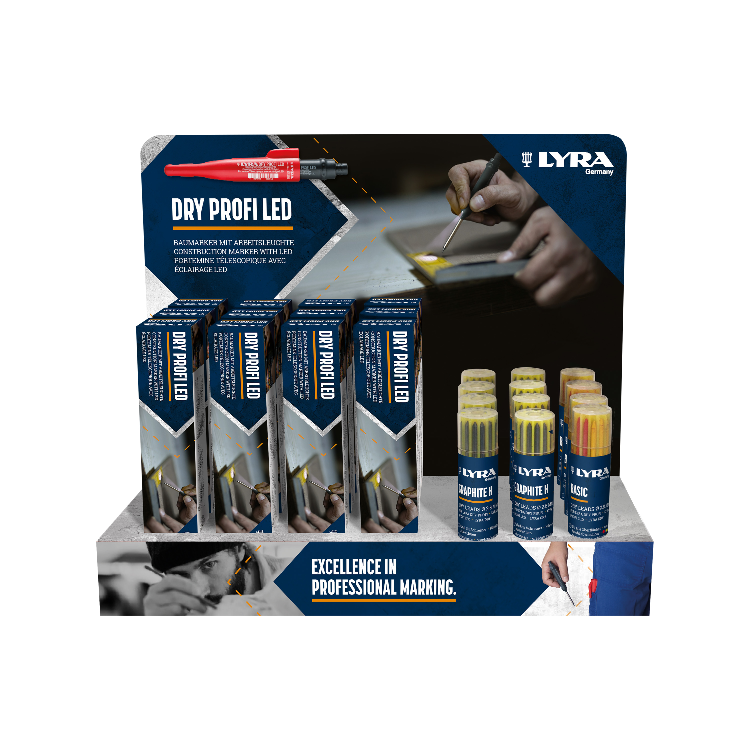 4497301 LYRA DRY LED DISPLAY Profi 12x+12 stift.