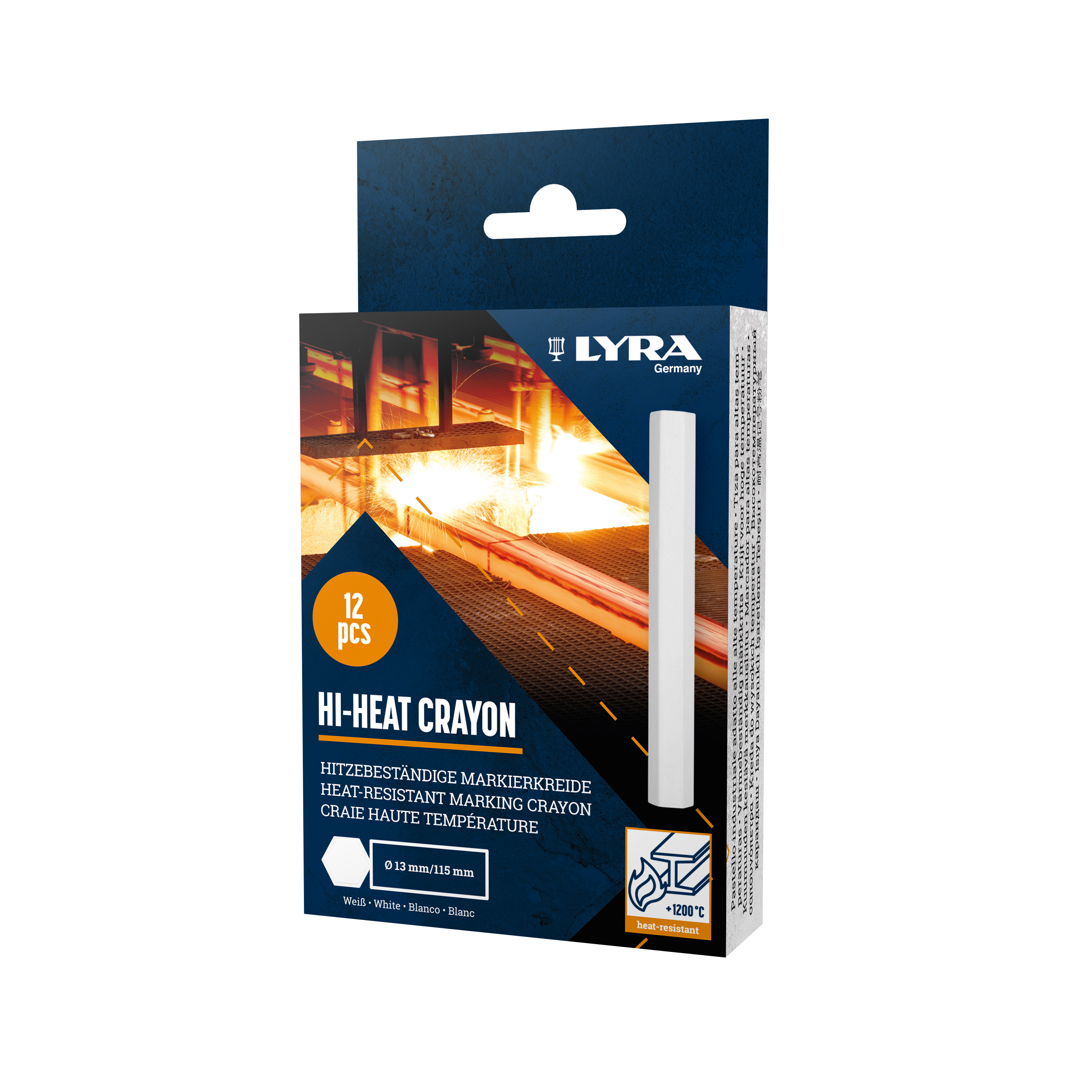 4820001 Merkkrijt Hi-Heat 115x13 Wit